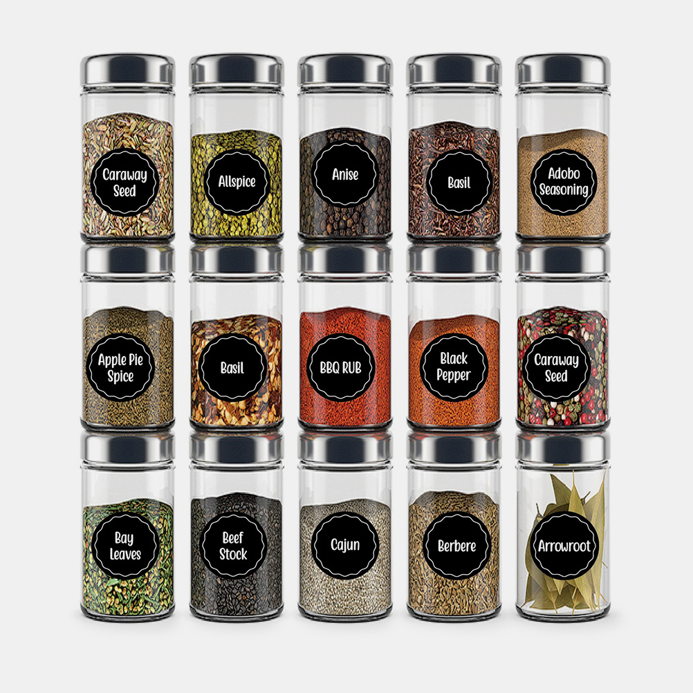 Kitchen.Baking Labels - 144 шт. водонепроницаемые прямоугольные этикетки для