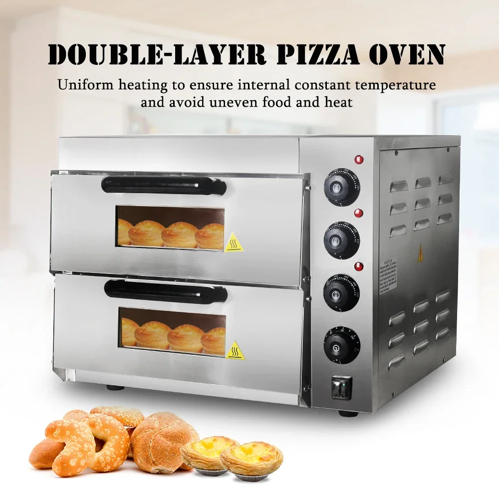Commercial Kitchen Baking Oven - HomeWise Коммерческая двухслойная печь для выпечки,