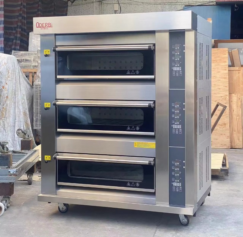 Commercial Kitchen Baking Oven - Индивидуальная коммерческая 3-этажная газовая печь с