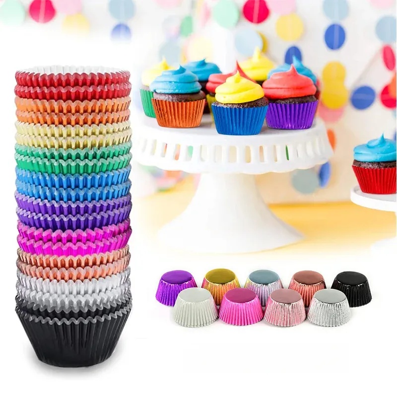 Kitchen Baking Supplies - Набор из 100 золотых формочек для