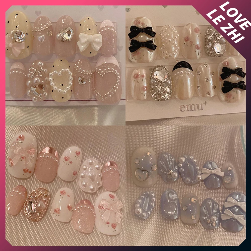 Decorating Tip Set - Розовая Жемчужная роза, украшенная бантом, ручная
