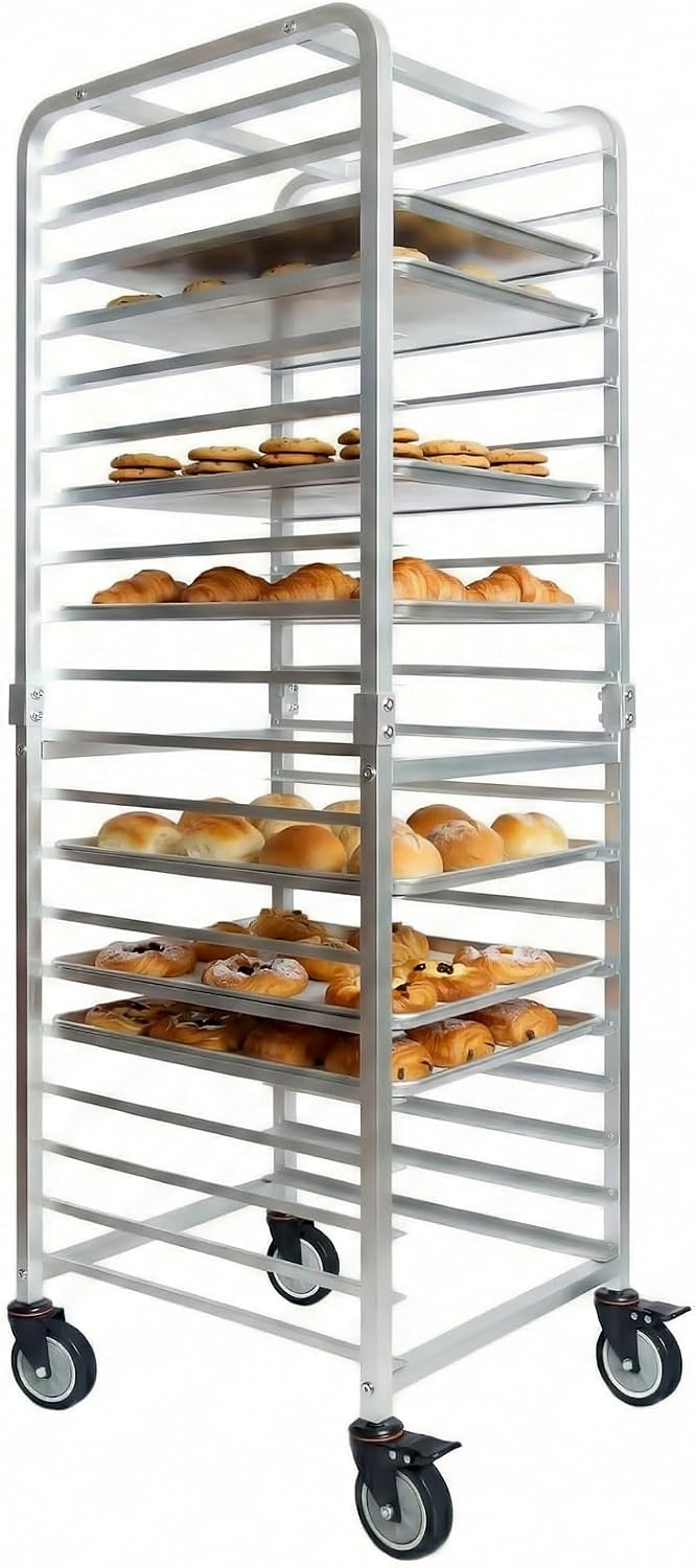 Kitchen Baking Sheet Organizer - Коммерческая 20-ярусная тележка для противней из