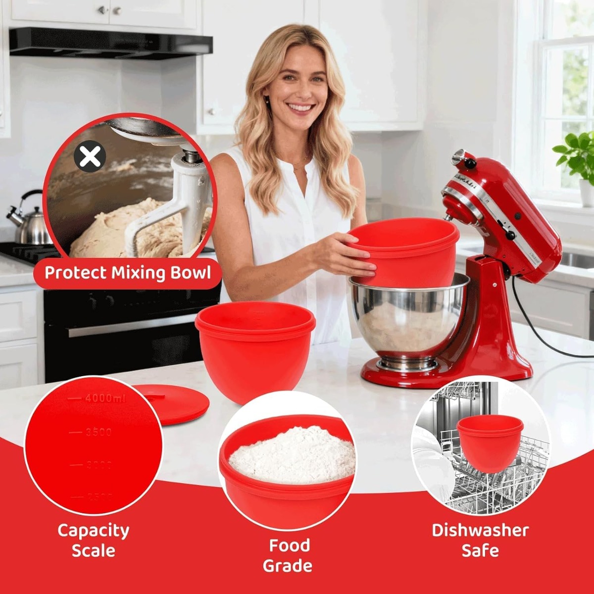 Силиконовая вставка для чаши м – обзор и цена Kitchenaid Baking Bowl