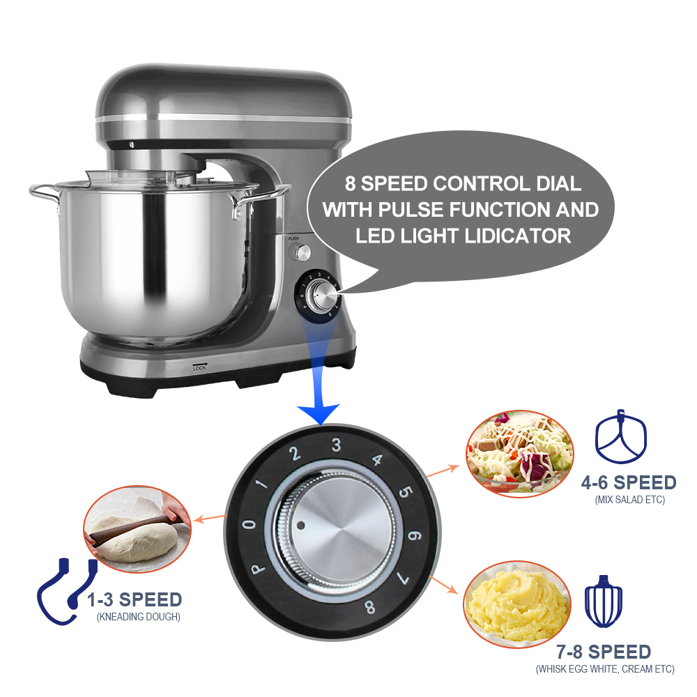 Мощный электрический планетарн – обзор и цена Kitchen Baking Mixer